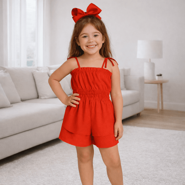 Macaquinho Vestido Vermelho 