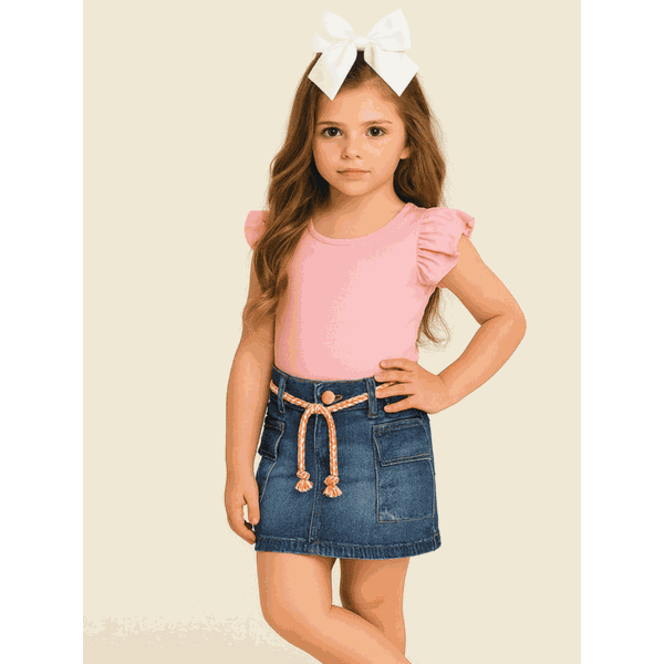 Conjunto Body Verão + Saia cargo Tati 