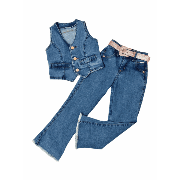 Conjunto Colete + Calça Flare Luana 