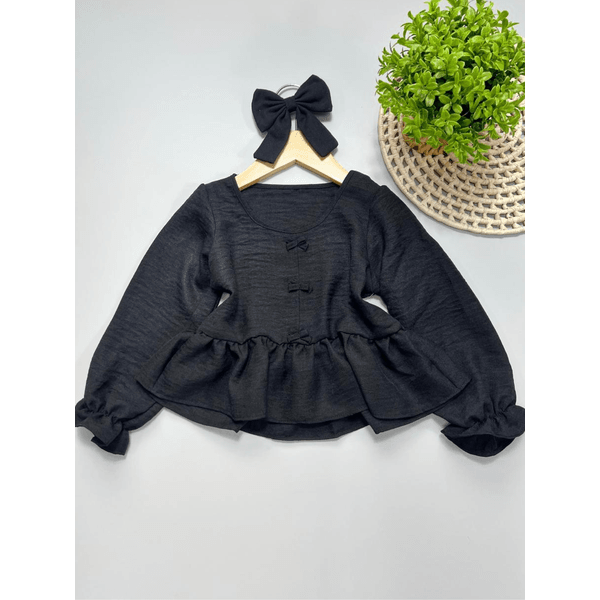 Blusa Bata Preto