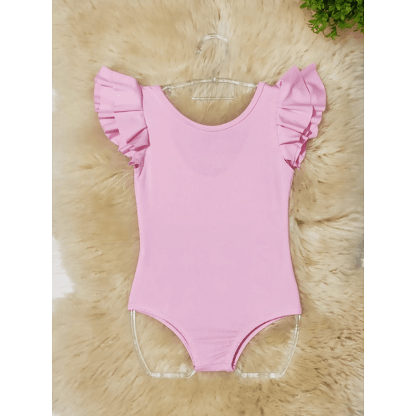 Body Manga Curta Rosa