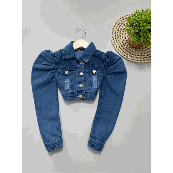 Jaqueta Jeans Cropped Infantil