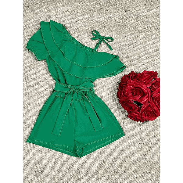 Macaquinho Babado Verde