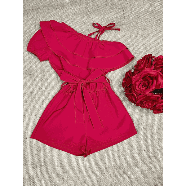 Macaquinho Babado Pink