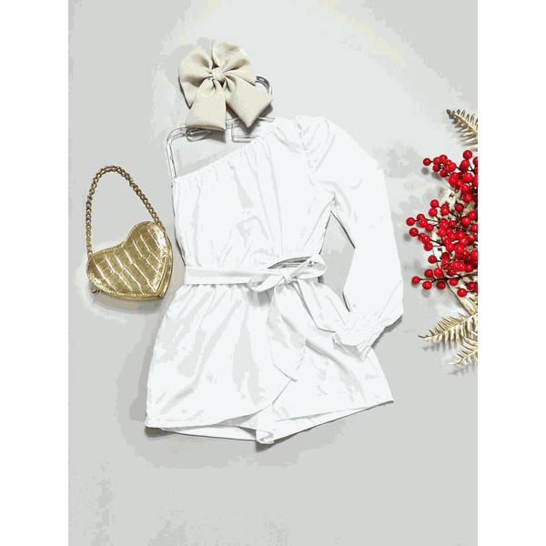 Macaquinho Nula Manga Branco