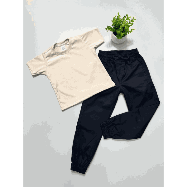 Conjunto Básico Masculino Bege