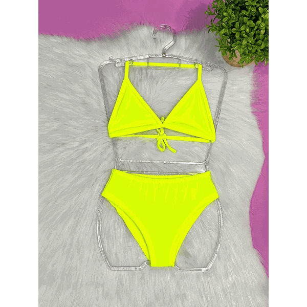 Biquini Infantil Verde Neon