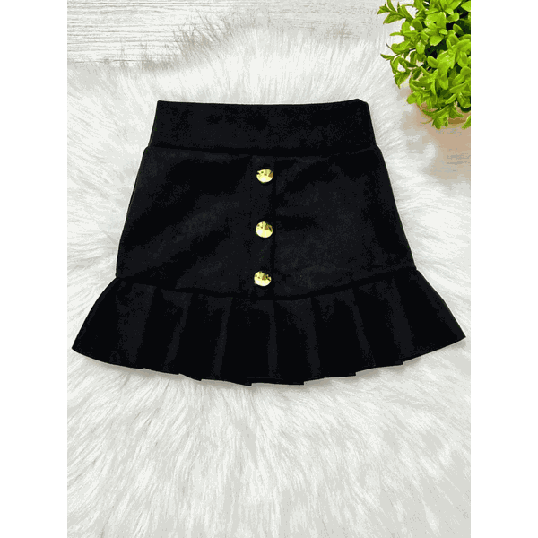 Saia Infantil Suede Preta