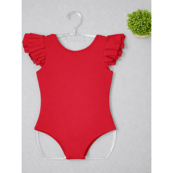 Body Manga Curta Vermelho