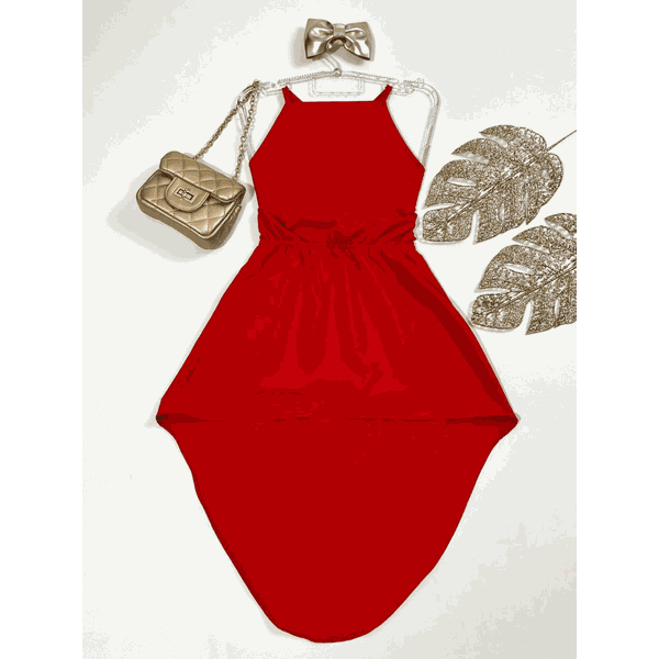 Vestido Mullet Vermelho