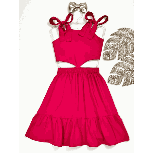  Vestido Recorte Pink