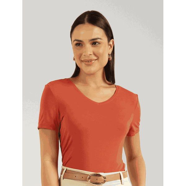 BLUSA VISCOSE COMFORT LARANJA