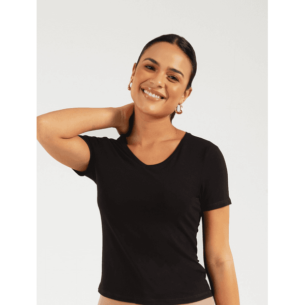 BLUSA VISCOSE COMFORT PRETA