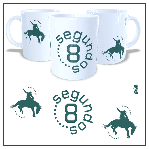 Caneca 8 Segundos Branca