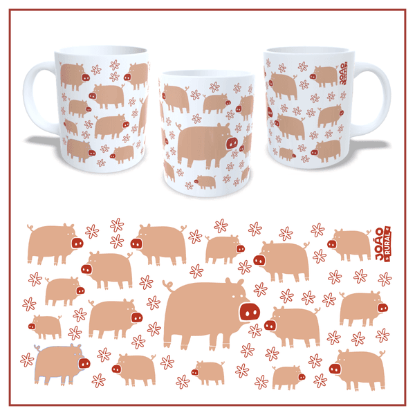 Caneca Porco Branca