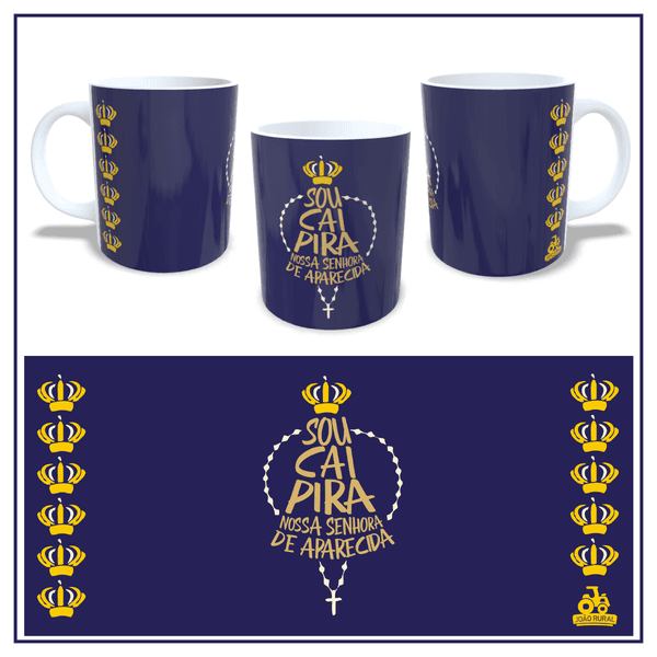 Caneca Nossa Senhora Aparecida Azul