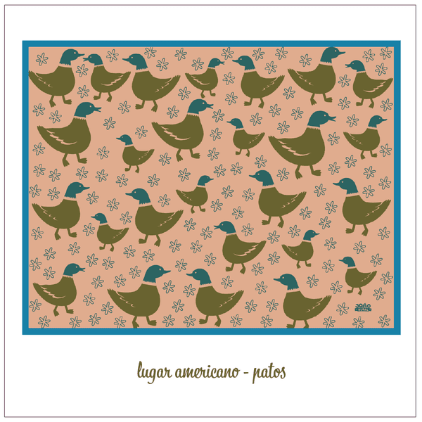 Jogo Americano Patos Rosa - Decoração Rústica Country | João Rural 