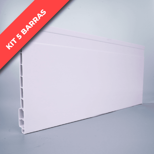 KIT RODAPÉ CLASSIC EM PVC 150MMX3,0M BRANCO NEVE - Joiplastic