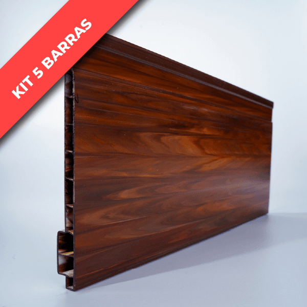 KIT RODAPÉ CLASSIC EM PVC 150MMX3,0M IMBUIA - Joiplastic