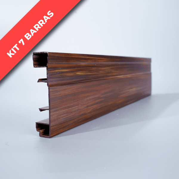 KIT RODAPÉ CLASSIC EM PVC 70MMX3,0M IMBUIA - Joiplastic