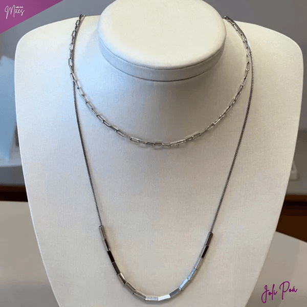 Colar Longo Luxo Silver