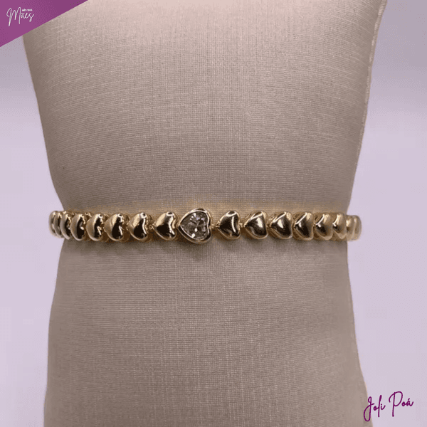 Pulseira Coração de Ouro