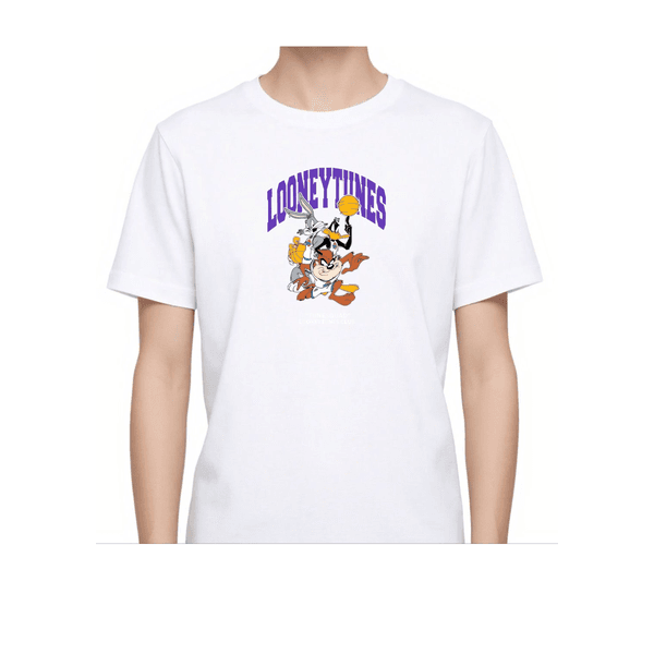 CAMISETA ALGODÃO BLUSA FEMININA E MASCULINA LONNEY BRANCA JOSTY