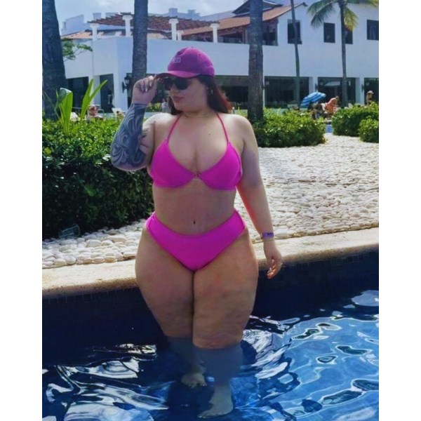 Biquíni Plus Size Aro Único Fio Duplo Rosa