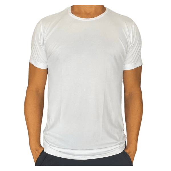 Camiseta Slim Esportiva Dry Fit Branca