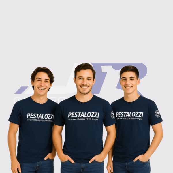 Kit 3 Camisetas Manga Curta Colegial Pestalozzi