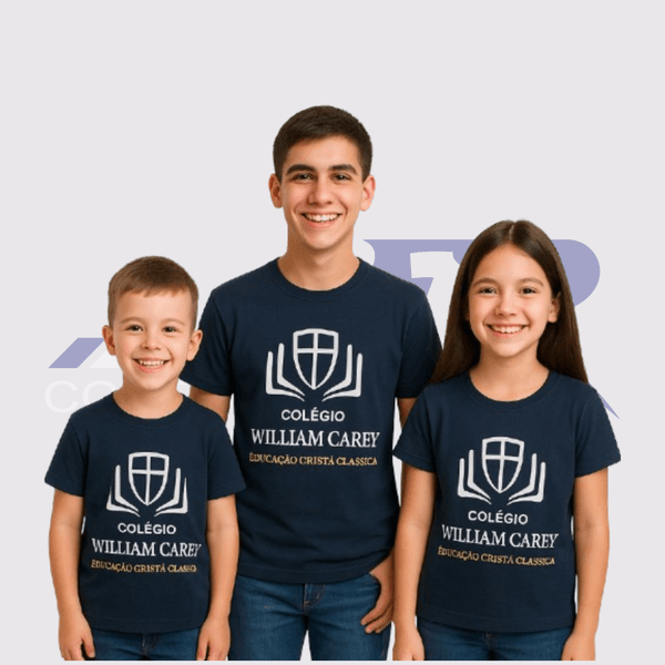 Kit 3 Camisetas Manga Curta Colégio William Carey