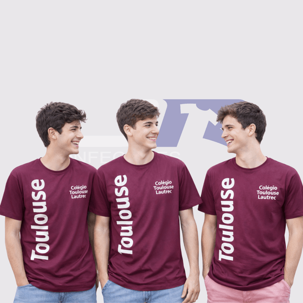 Kit 3 Camisetas Manga Curta Colegial Toulouse