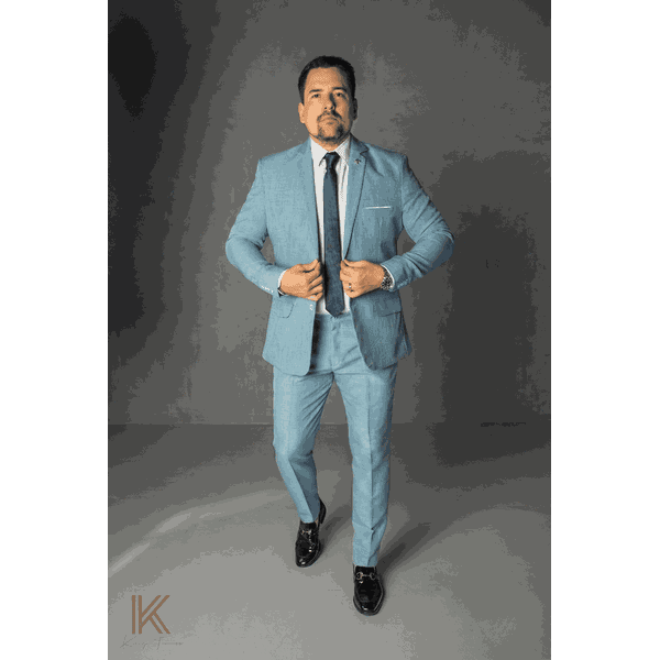 Costume Azul Armênia Slim em Microfibra - King Ternos