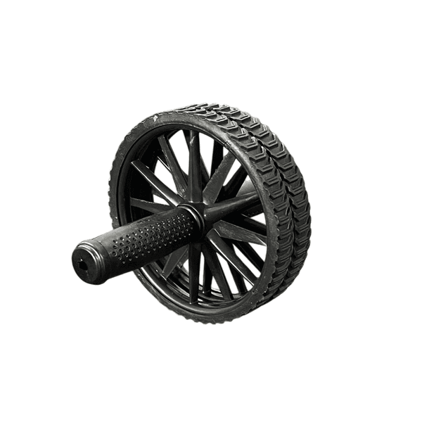 Kit Roda Abdominal Exercícios Lombar Colchonete D50 Preto