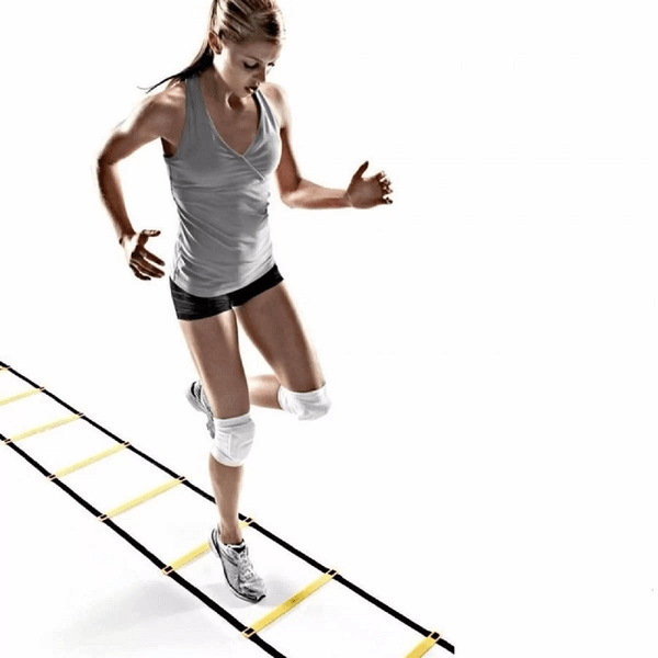 Escada de Treino Funcional 3 Unidades e DVD - Amarelo