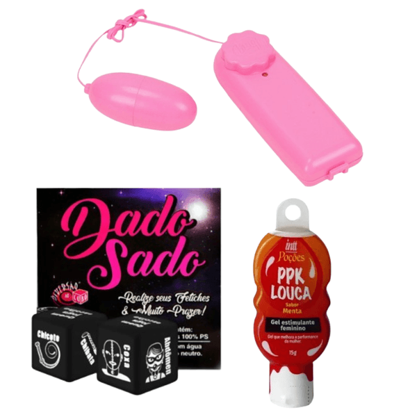 Vibrador bullet Excitante sabor menta e dadinho de brincadeira