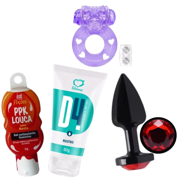 Anel peniano Silicone Plug anal tamanho p excitante feminino sabor menta lubrificante D4