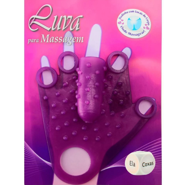 Dedeira Luva Para Massagem com Dadinho Silicone Texturizada