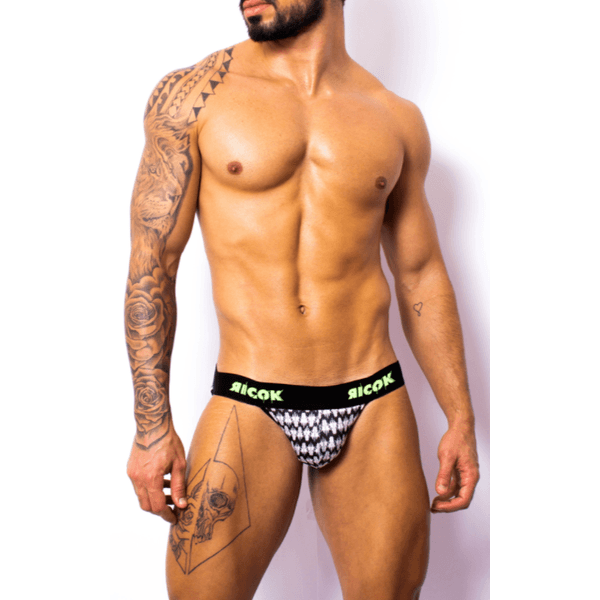 Jockstrap Estampada - PRETA E BRANCA 