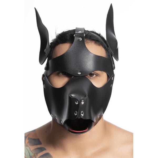Máscara de Cachorro em Couro 