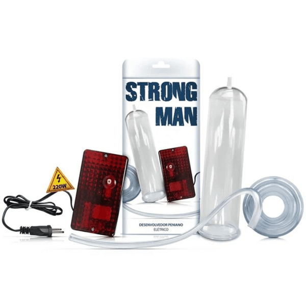 Bomba Peniana Elétrica 220v - Strong Man - Exercício Para Desenvolvimento Peniano 