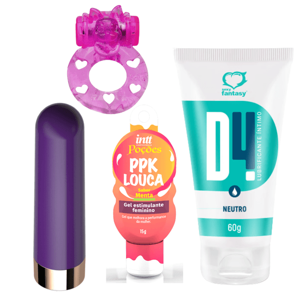 Vibrador bullet recarregável anel peniano lubrificante D4 e excitante sabor menta