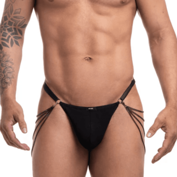 Calcinha Masculina - Butt Chain Ricok - Corrente Preta