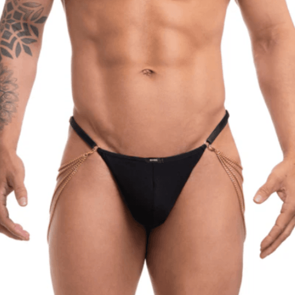 Calcinha Masculina - Butt Chain Ricok - Corrente Dourada