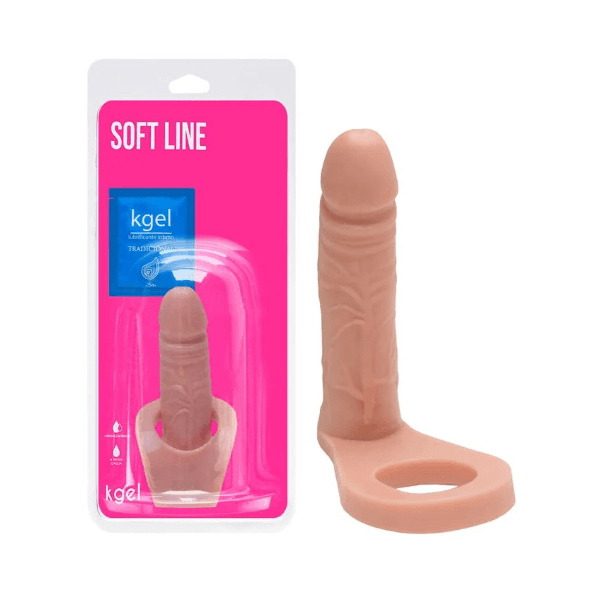 Anel para Dupla Penetração Companheiro 12x3 cm simulado de pênis - Anel para penetração anal
