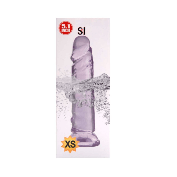 Dildo Prótese Pênis Realístico Jelly transparente com Ventosa 13 X 2,5Cm 