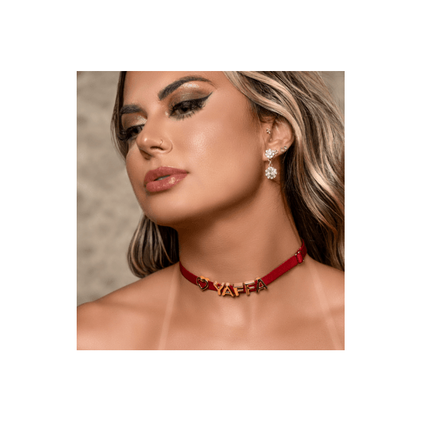 Choker Personalizável Sensual Yaffa – Monte Sua Palavra e Surpreenda