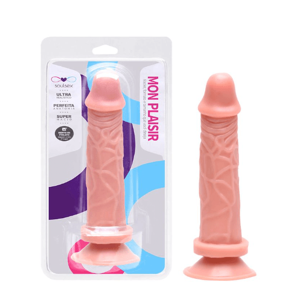 Dildo Pênis De Borracha Maciço Realístico Com Ventosa 16,5 X 3,5Cm