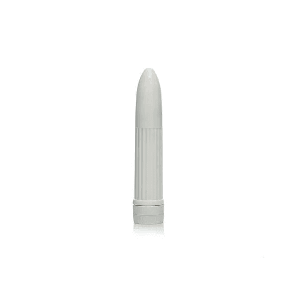 Vibrador Personal Canelado - cor Branco – 13cm X 2cm