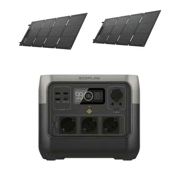KIT - Ecoflow River 2 PRO + Painel Solar 120W (2 x 60W)